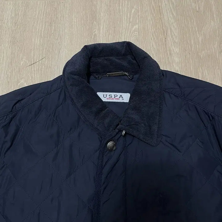 [BUNJANG] US Polo Assn. Quilted Corduroy Color Block Jacket [Navy] M / US 폴로 에센 퀼팅 코듀로이 배색 자켓 [네이비] M/95