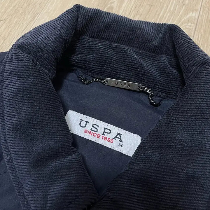 [BUNJANG] US Polo Assn. Quilted Corduroy Color Block Jacket [Navy] M / US 폴로 에센 퀼팅 코듀로이 배색 자켓 [네이비] M/95