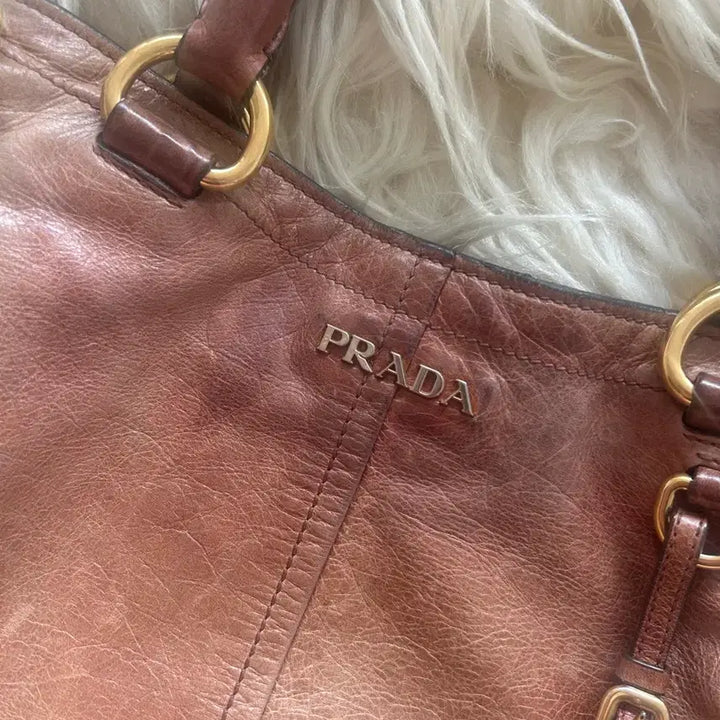 [BUNJANG] Prada Vintage Leather Tote Shoulder Bag Brown / 프라다 빈티지 가죽 토트백 숄더백 브라운