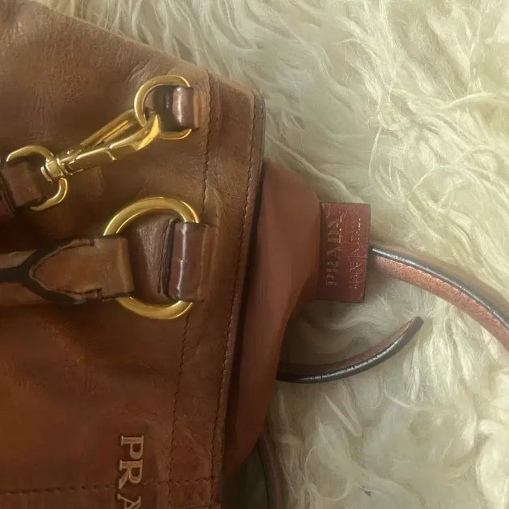 [BUNJANG] Prada Vintage Leather Tote Shoulder Bag Brown / 프라다 빈티지 가죽 토트백 숄더백 브라운
