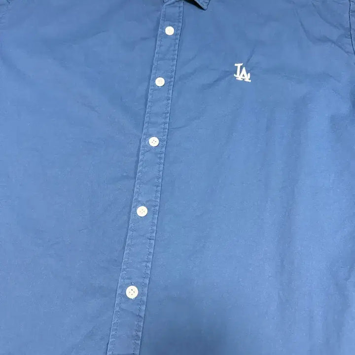 [BUNJANG] LA Design Navy Collar T-Shirt / 디자인 LA 반팔 100%면 네이비 카라 티셔츠 95~100사이즈