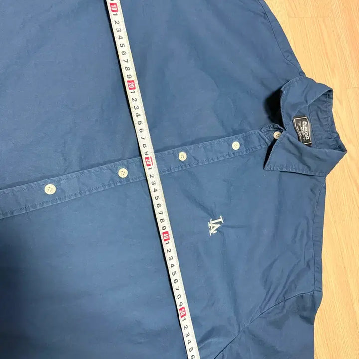 [BUNJANG] LA Design Navy Collar T-Shirt / 디자인 LA 반팔 100%면 네이비 카라 티셔츠 95~100사이즈