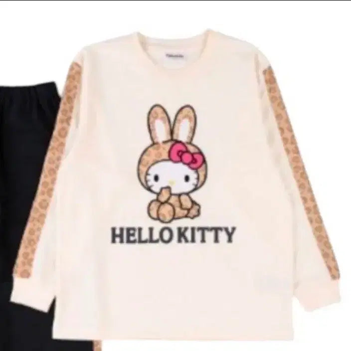 [BUNJANG] Sanrio Hello Kitty Leopard Long Sleeve Sweatshirt / 산리오 헬로키티 호피 롱슬리브 맨투맨