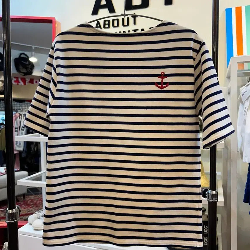 [SOLD OUT] 세인트제임스의 길도 숏 브로 반팔 스트라이프 티셔츠 S
