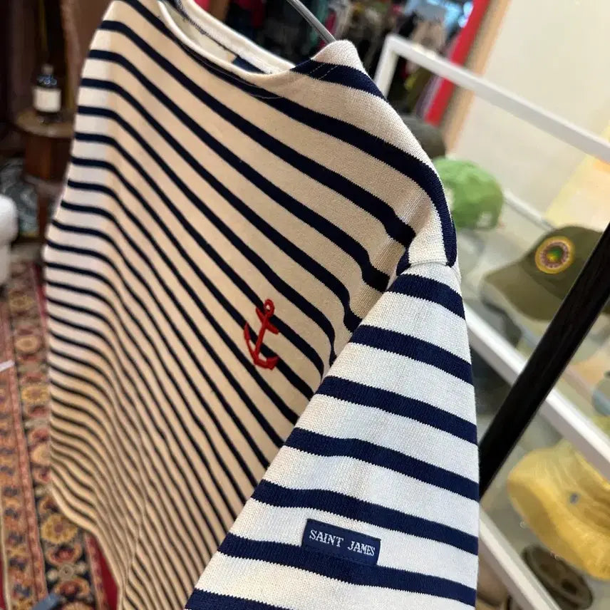 [SOLD OUT] 세인트제임스의 길도 숏 브로 반팔 스트라이프 티셔츠 S