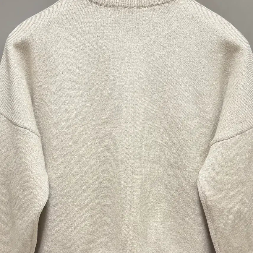 [BUNJANG] Ami Merino Wool Intarsia Knit Beige S / 아미 메리노울 인타르시아 니트 베이지 S