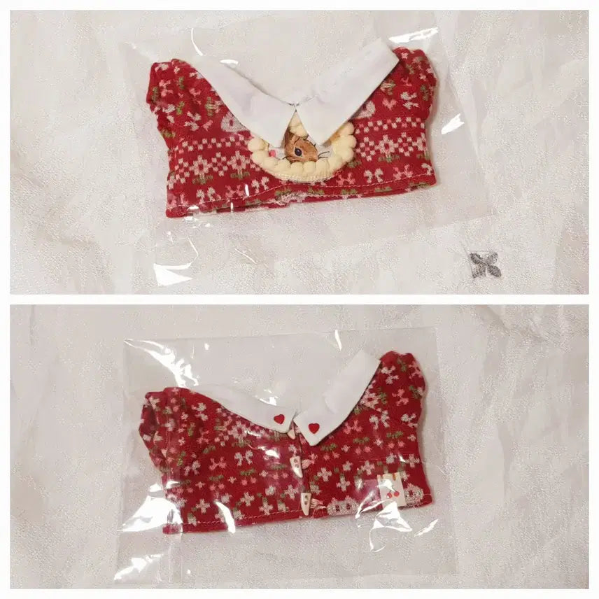[SOLD OUT] 솜인형옷 20cm : 리버시블 레드베리 코트 20깅 솜옷 판매