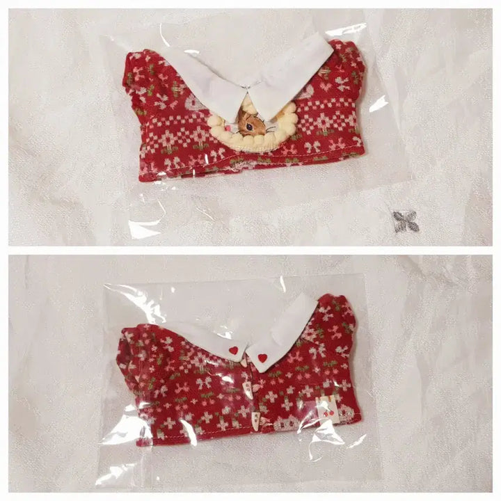 [SOLD OUT] 솜인형옷 20cm : 리버시블 레드베리 코트 20깅 솜옷 판매