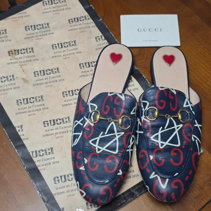 [BUNJANG] Gucci Ghost Princetown Mules (V) / 구찌 고스트 프린스타운 홀스빗 블로퍼 뮬 37.5 (방탄 뷔 착용)
