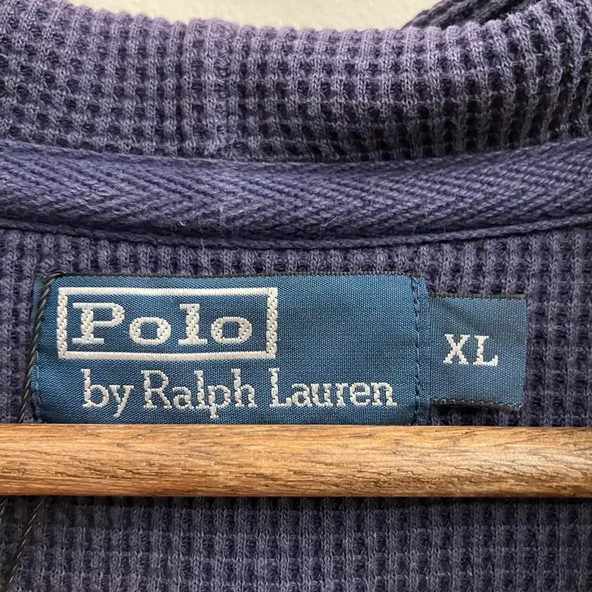 [BUNJANG] Polo N108 Waffle Hooded Zip-Up Navy / N108 폴로 와플 후드집업 네이비