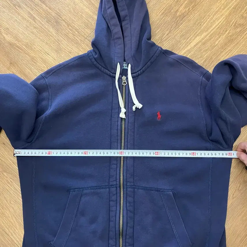 [BUNJANG] Polo N108 Waffle Hooded Zip-Up Navy / N108 폴로 와플 후드집업 네이비