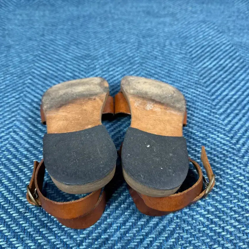 [BUNJANG] Ancoto Italian Leather Handmade Sandals / [MADE IN ITALY] 클래식 천연 가죽 핸드메이드 샌들 (상태 최