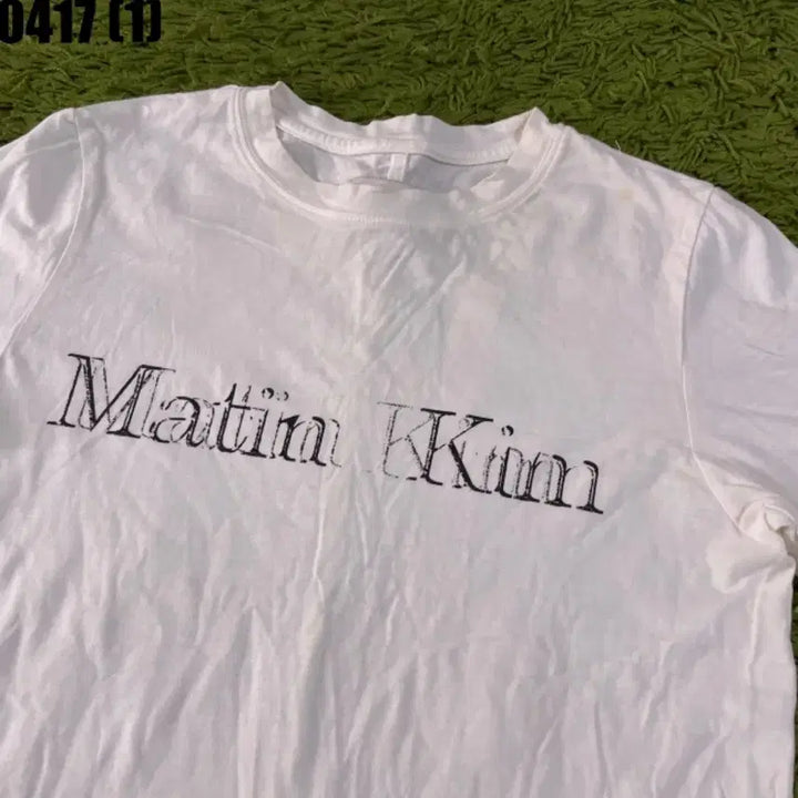 [BUNJANG] Matinkim White Logo T-shirt / 마뗑킴 반팔 티셔츠 화이트 로고티