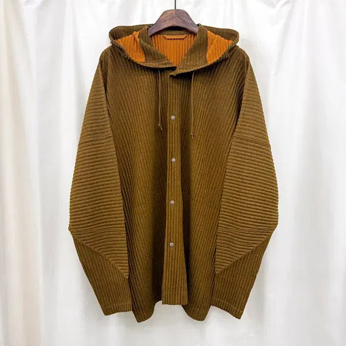 [BUNJANG] Homme Plisse Wool-Like Hooded Jacket (Size 4) / 옴므플리세 울라이크 후드자켓 4사이즈