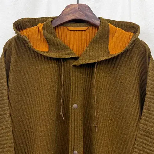 [BUNJANG] Homme Plisse Wool-Like Hooded Jacket (Size 4) / 옴므플리세 울라이크 후드자켓 4사이즈