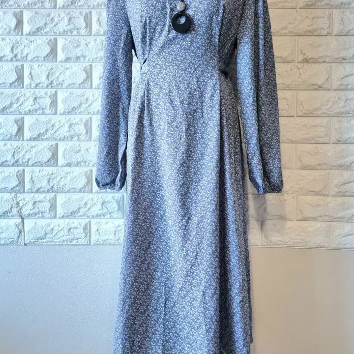 [SOLD OUT] 블루 플라워 롱 원피스(새상품)