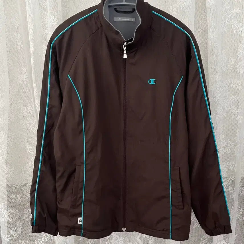 [BUNJANG] Champion Mint Chocolate Jersey Track Jacket / L)챔피온 민트초코 져지 브라운 트랙 자켓