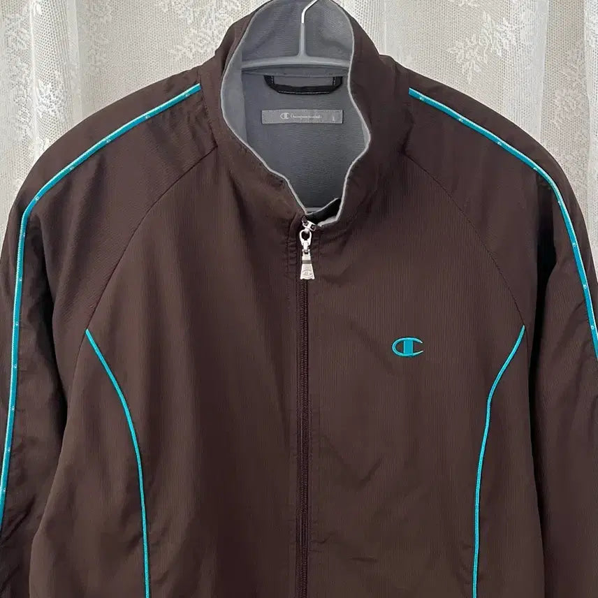 [BUNJANG] Champion Mint Chocolate Jersey Track Jacket / L)챔피온 민트초코 져지 브라운 트랙 자켓