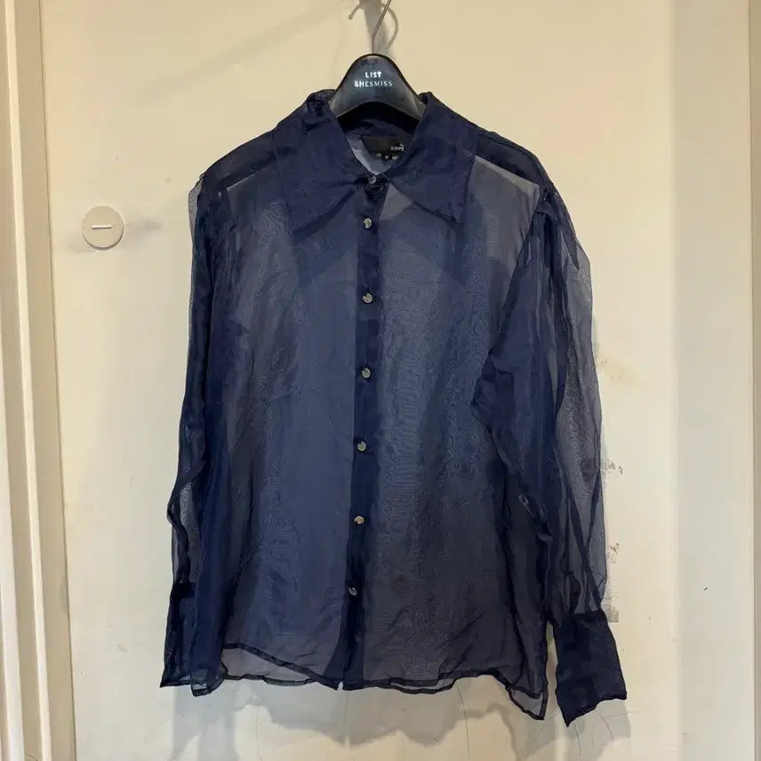 [BUNJANG] tibaeg Organza Silk 100% See-through Blouse / tibaeg 티백 오간자 실크100% 시스루 블라우스