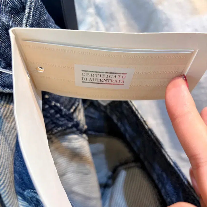 [BUNJANG] Armani Exchange Denim Stripe Mini Skirt / 아르마니 익스체인지 데님 스트라이프 미니스커트