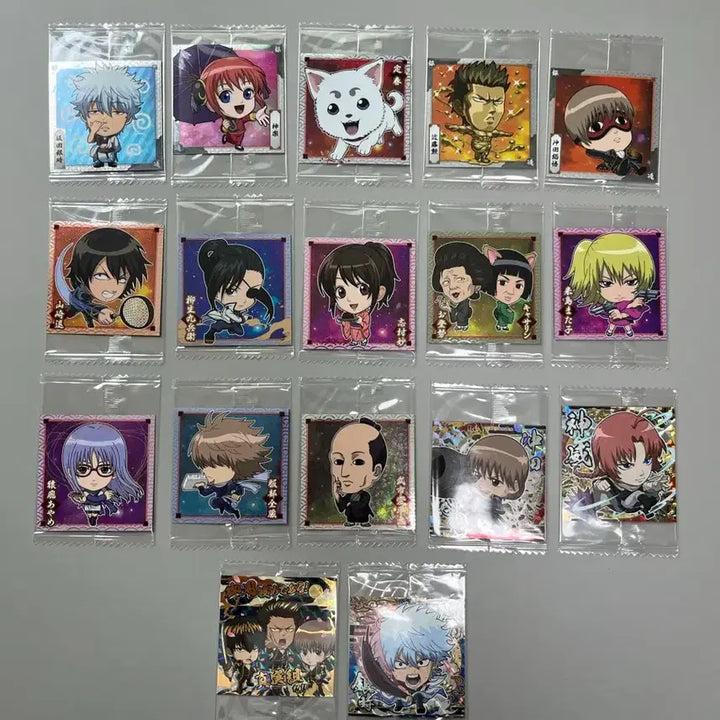 [BUNJANG] Gintama Wafer Seal 1st Series Sticker Bundle Set / 은혼 웨하스씰 1탄 스티커 17종 일괄
