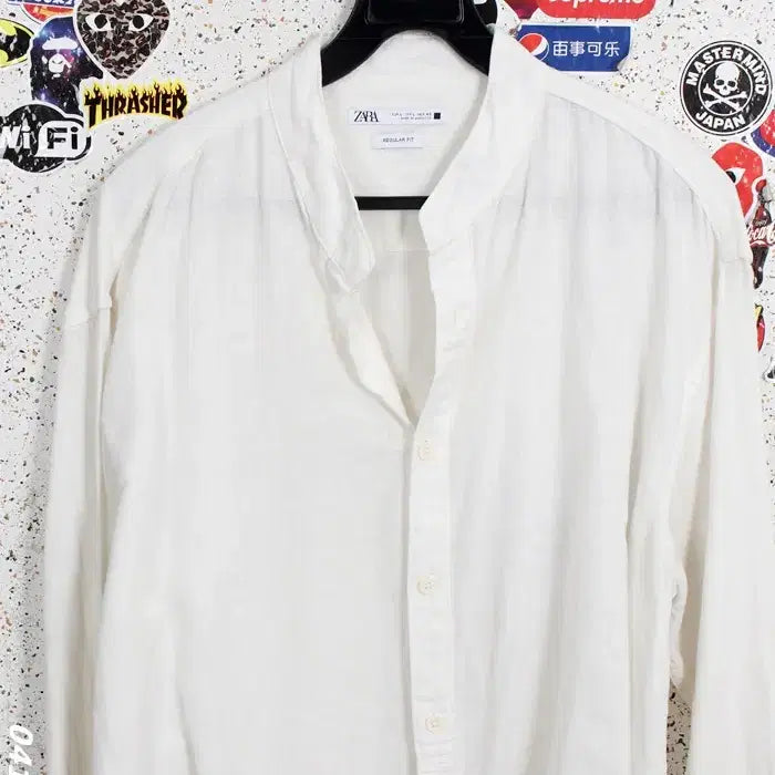 [SOLD OUT] 남성L / 자라 차이나카라 린넨 셔츠WT 26-10