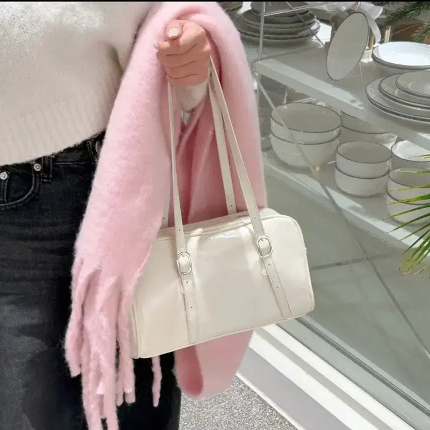[BUNJANG] DailyEs Vintage Leather Tote Bag / 데일리에스 빈티지 레더 가죽 보부상 숄더백 도트백 가방