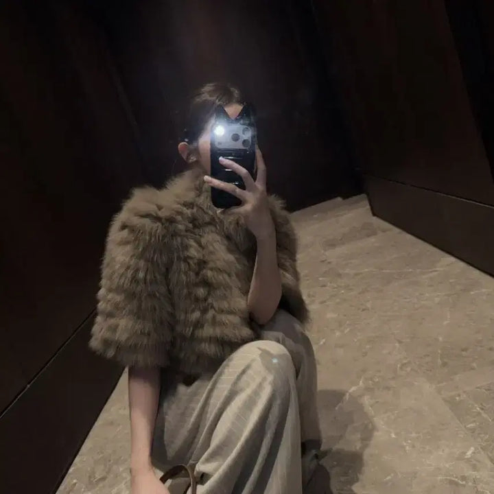 [BUNJANG] Rose de You Saga Fox Fur Jacket / 로제드유 사가폭스 퍼자켓 새상품