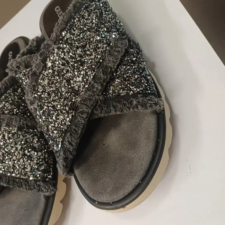 [BUNJANG] Glitter Cross Slippers - Size 230 / 글리터 크로스 슬리퍼 230