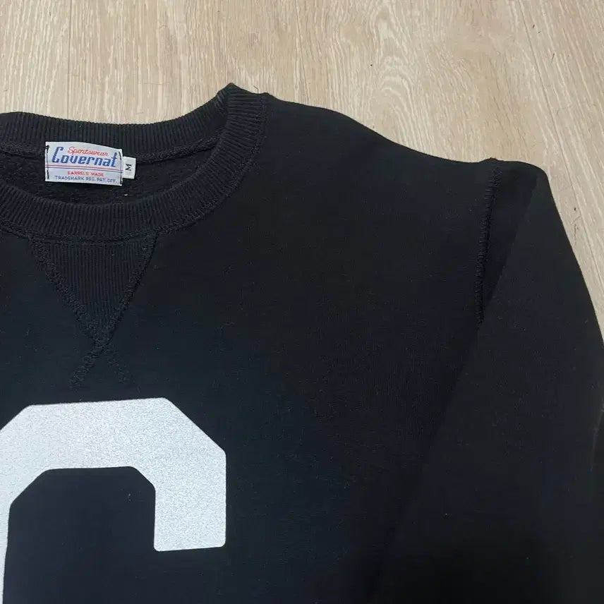 [BUNJANG] Covernat C Big Logo Numbering Fleece Sweatshirt [Black] M / 커버낫 C 빅로고 넘버링 기모 맨투맨 티셔츠 [블랙] M/95