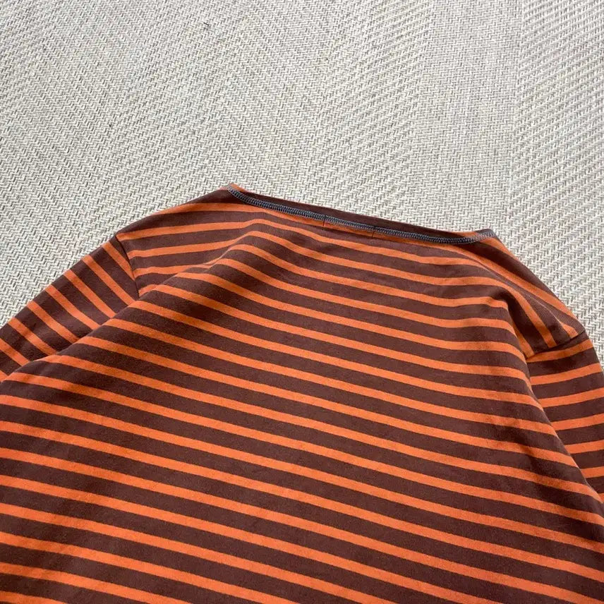 [BUNJANG] Aigle Striped Border Long Sleeve T-shirt / 빈티지 aigle 스트라이프 보더 긴팔티셔츠