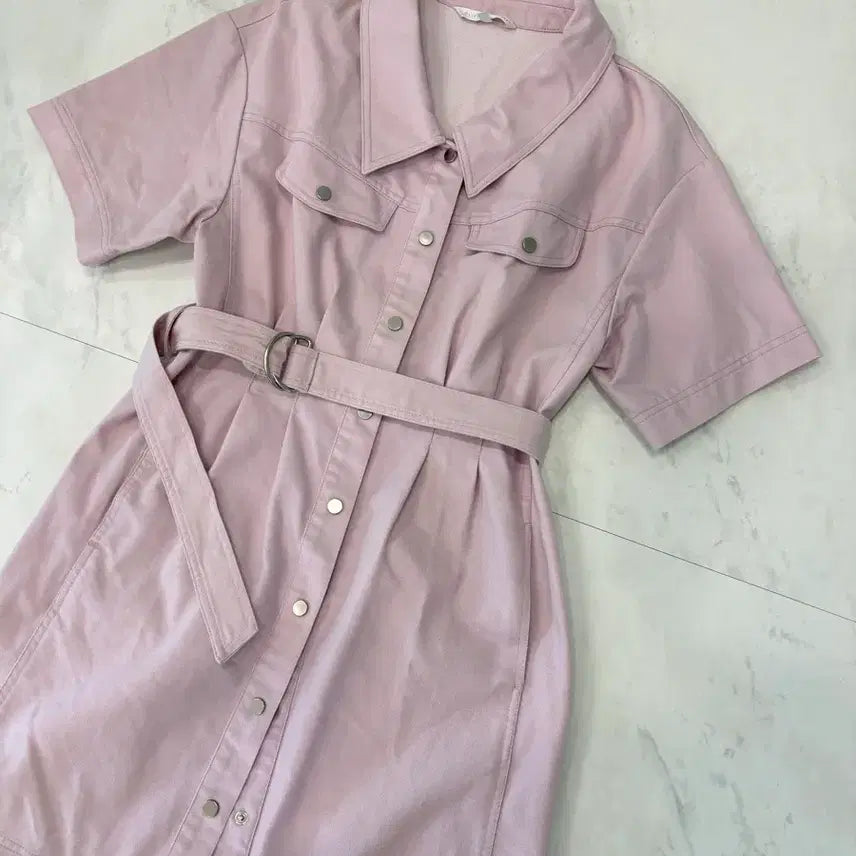 [BUNJANG] olive des olive pink denim dress 1 / olive des olive pink denim dress 1