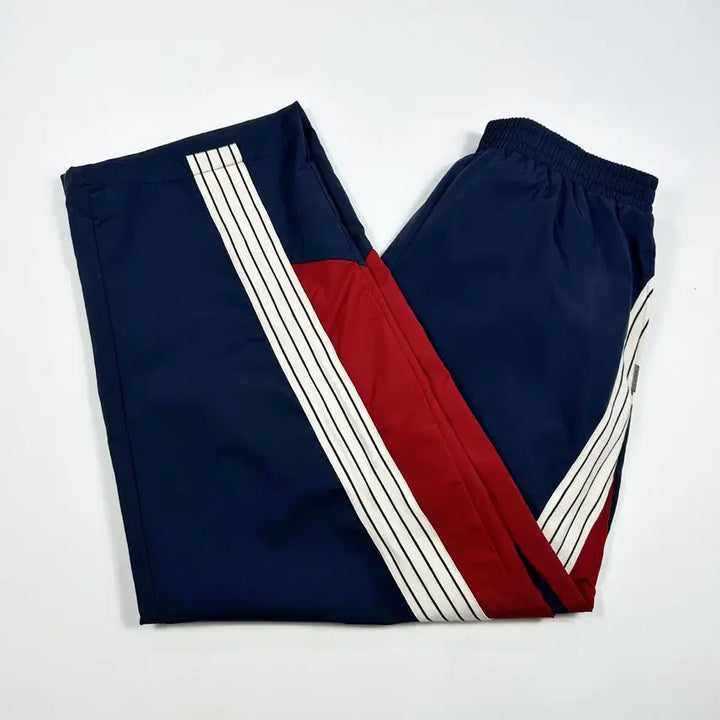[BUNJANG] VTG Wide Woven Track Pants Navy Burgundy / (XL) VTG 빈티지 와이드 우븐 트랙팬츠 네이비 버건디