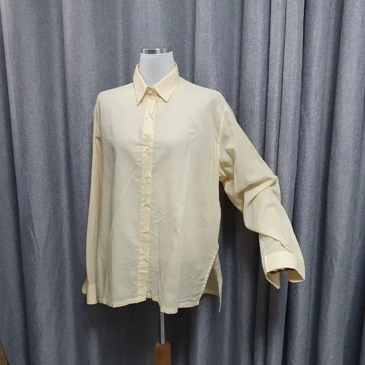 [BUNJANG] Sheer Yellow Cream Shirt / 쉬어 옐로 크림셔츠