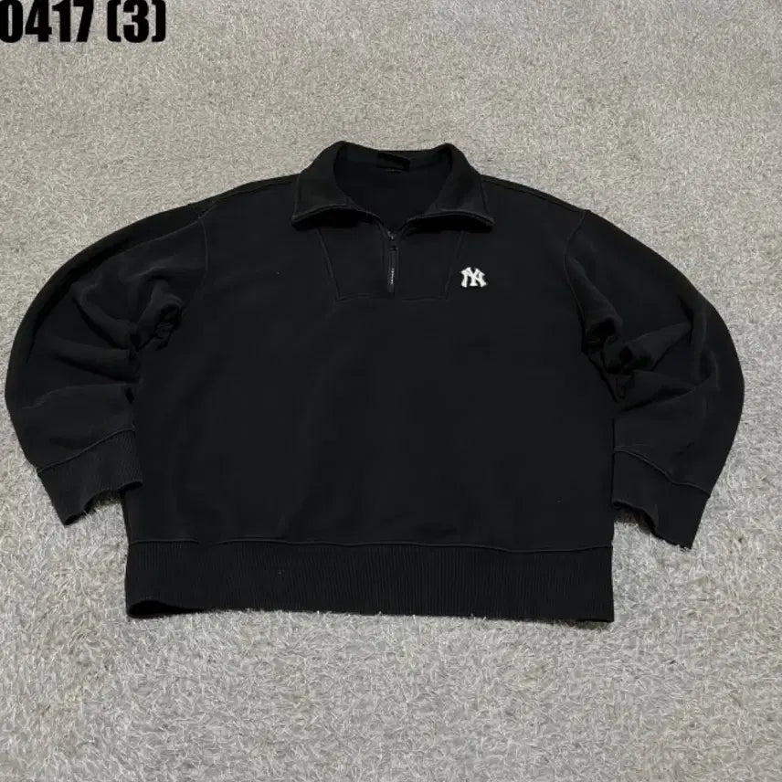 [BUNJANG] MLB New York Yankees Half-Zip Up Black / MLB 뉴욕 양키스 하프집업 블랙
