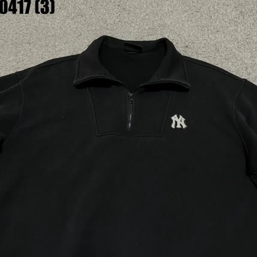 [BUNJANG] MLB New York Yankees Half-Zip Up Black / MLB 뉴욕 양키스 하프집업 블랙
