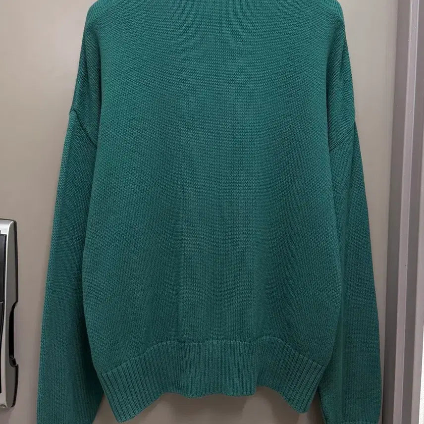 [BUNJANG] Ami Big Heart Intarsia Knit Green XL / 아미 빅하트 인타르시아 니트 그린 XL