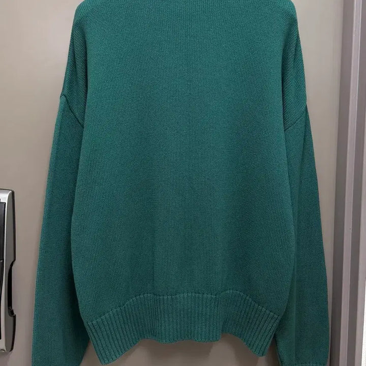[BUNJANG] Ami Big Heart Intarsia Knit Green XL / 아미 빅하트 인타르시아 니트 그린 XL
