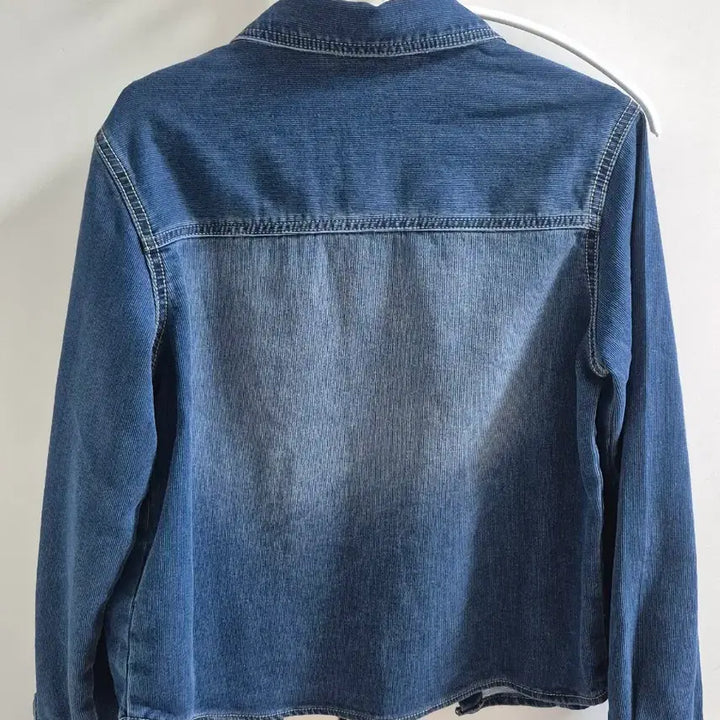 [BUNJANG] 8 Seconds Corduroy Detail Denim Shirt (S) / 에잇세컨즈 골 텍스처 데님 셔츠 골덴셔츠 데님셔츠 S 새상품