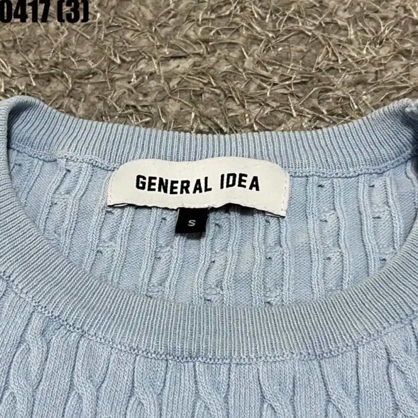 [BUNJANG] General Idea Cable Knit Short Sleeve / 제너럴아이디어 케이블 반팔 니트