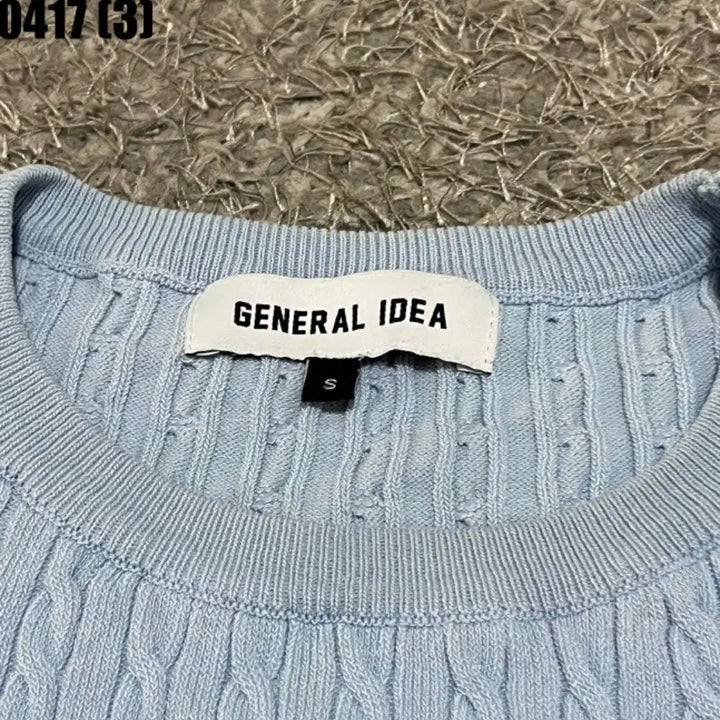 [BUNJANG] General Idea Cable Knit Short Sleeve / 제너럴아이디어 케이블 반팔 니트
