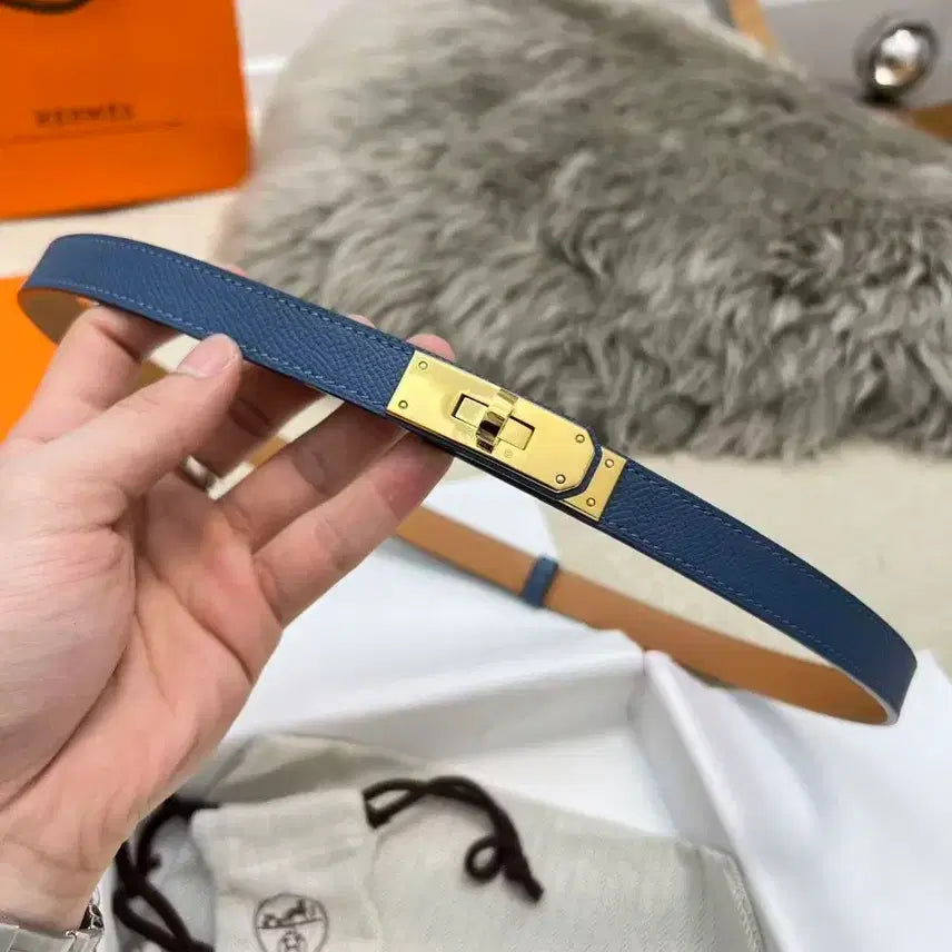 [BUNJANG] Hermès Kelly Belt 1.8cm - Blue / 에르메스 여성 켈리 벨트 1.8cm 폭 제품입니다