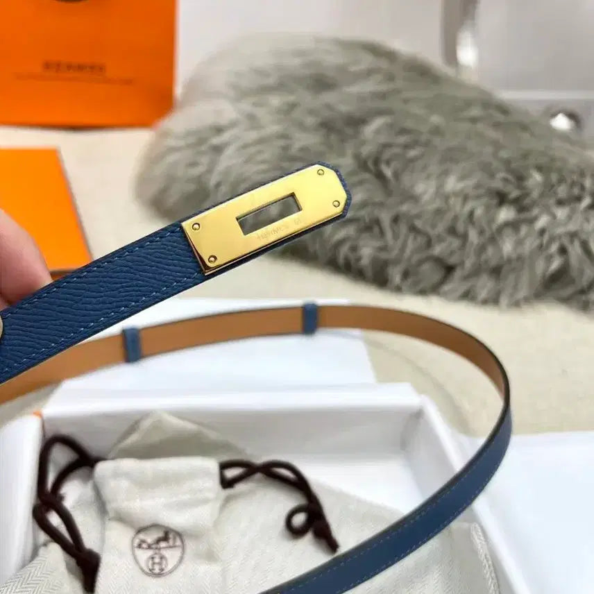 [BUNJANG] Hermès Kelly Belt 1.8cm - Blue / 에르메스 여성 켈리 벨트 1.8cm 폭 제품입니다