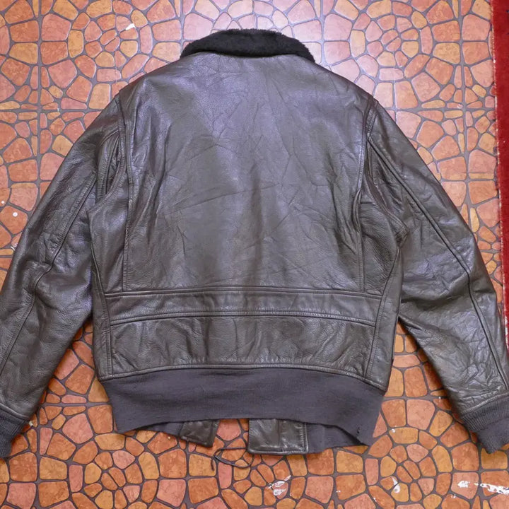 [BUNJANG] US Navy G-1 Flight Jacket (1976) - Imperial Leather &amp; Sportswear Inc. - Vintage / [L] 1976년 미해군 US Navy G-1 플라이트 자켓 오리지널