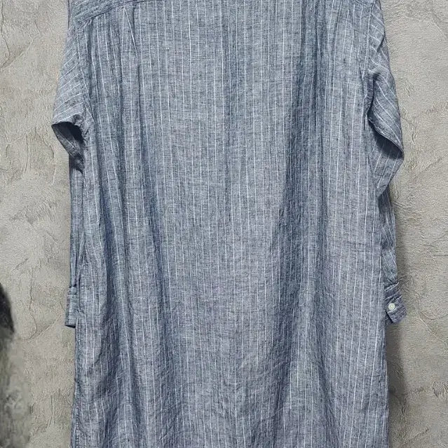 [SOLD OUT] 헨리넥 스트라이프 린넨 셔츠 원피스