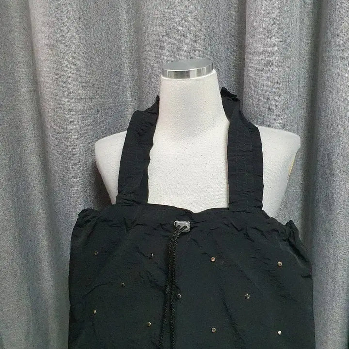 [BUNJANG] Nylon Black Shoulder Bag / 찡디테일 나일론 블랙 숄더백