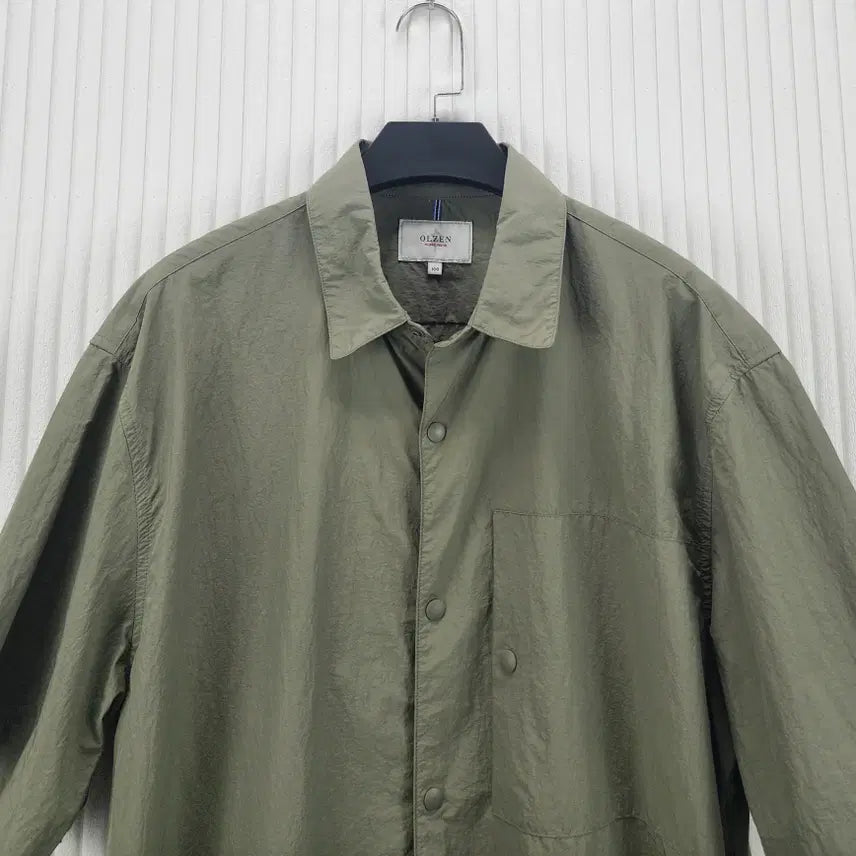 [BUNJANG] Olzen Solid Nylon Pocket Short Sleeve Shirt / [100]올젠 솔리드 나일론 포켓 반팔셔츠