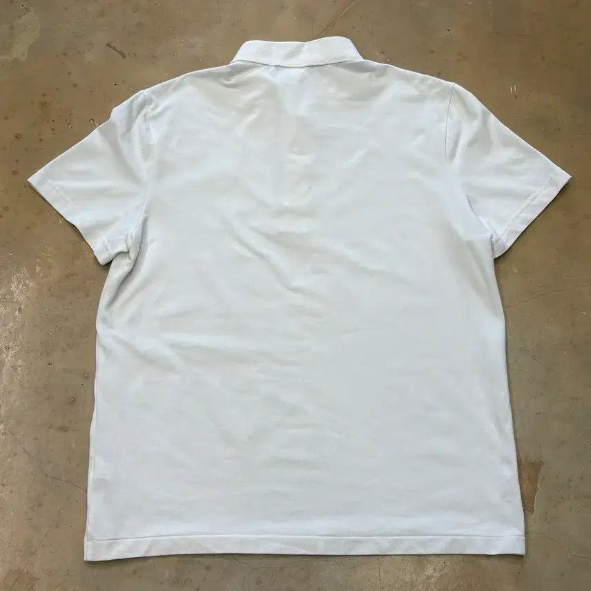 [BUNJANG] Lacoste Regular Fit White Collar Short Sleeve T-shirt / L 라코스테 레귤러핏 화이트 카라반팔티
