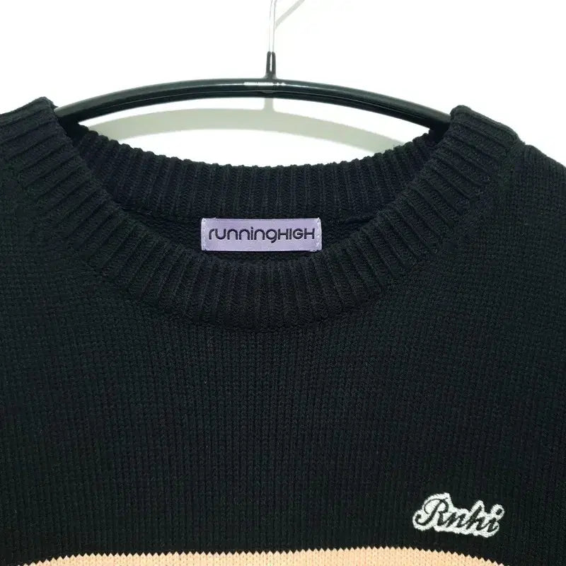 [BUNJANG] Running High Line Point Pullover Knit / 러닝하이 라인 포인트 풀오버 니트 F_M2034