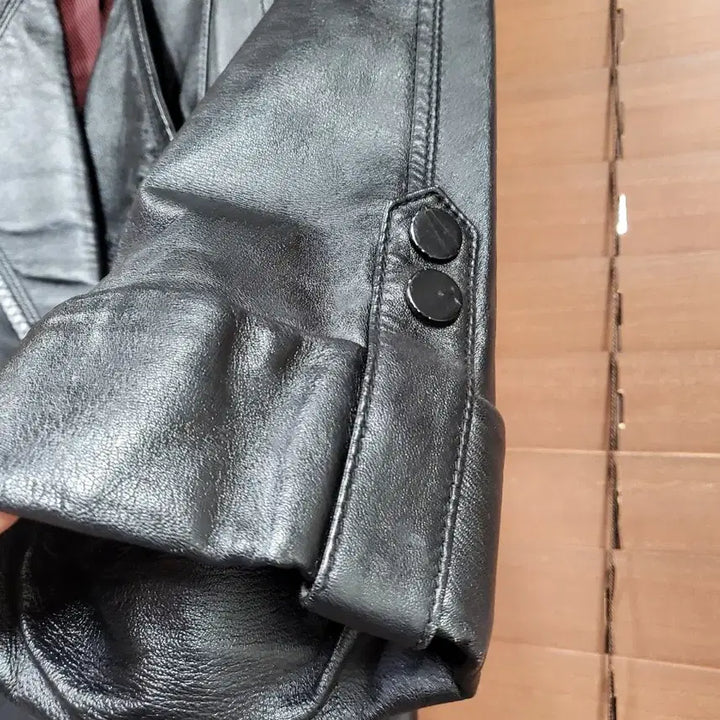 [BUNJANG] Kenneth Lady Black 3/4 Lambskin Jacket / 케네스레이디 블랙 3부 양가죽 자켓ㅡ85 ㅡ90 ㅡ160